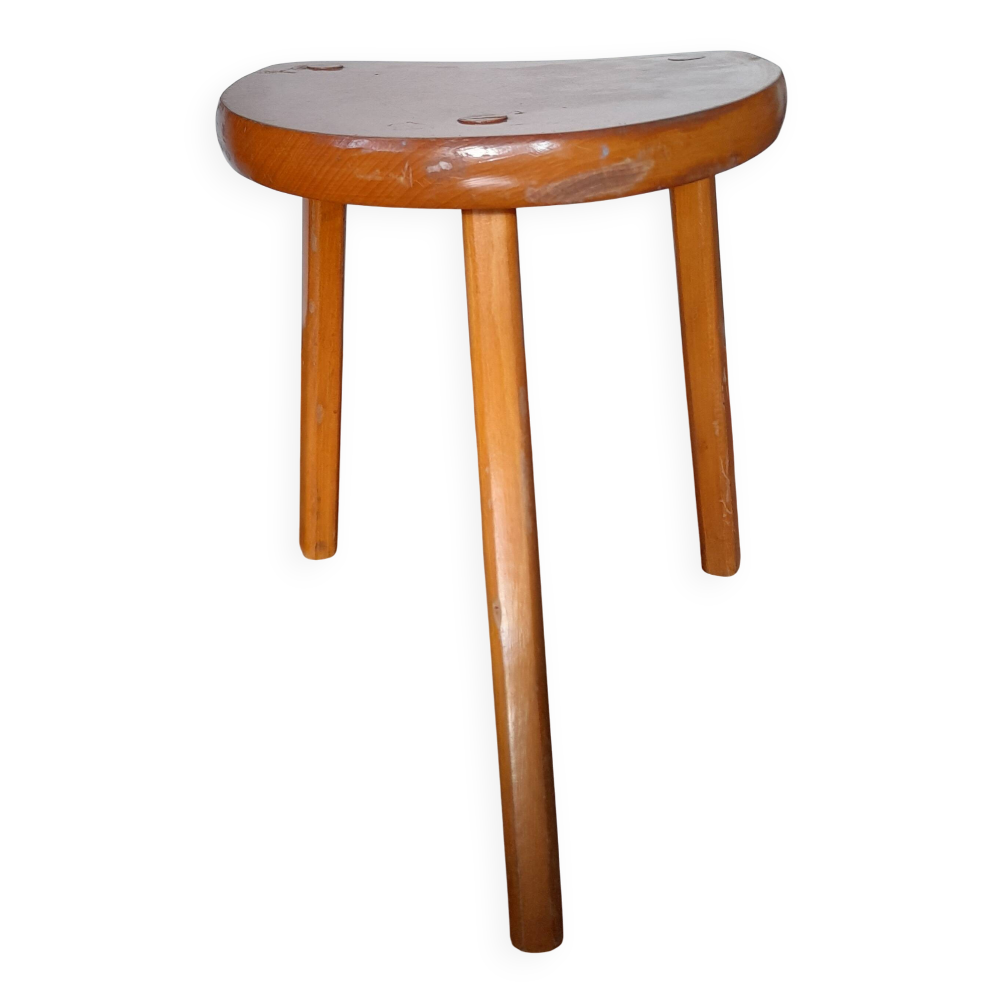 Vintage wooden tripod stool