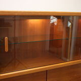 johannes Andersen teak lighted display cabine For Silkeborg Denmark