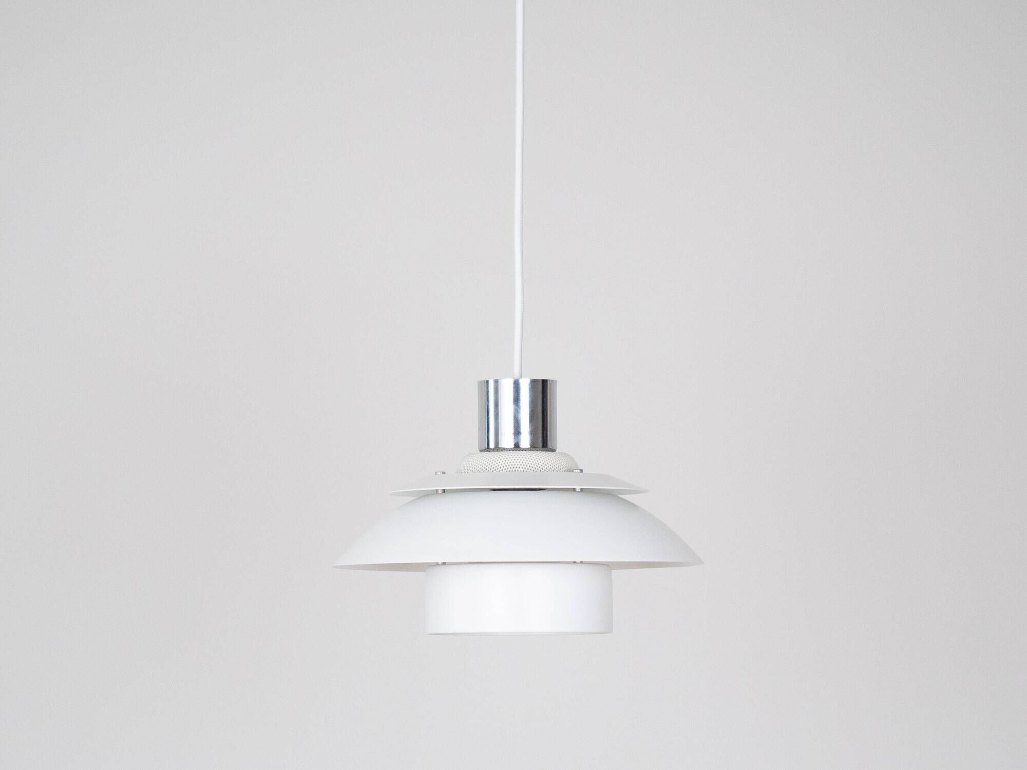 Pair of 2 Danish vintage pendant lamps Korfu by Design Light, 1980s
