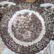 Set of 5 flat plates in English Iron Earth country decoration brown marli floral