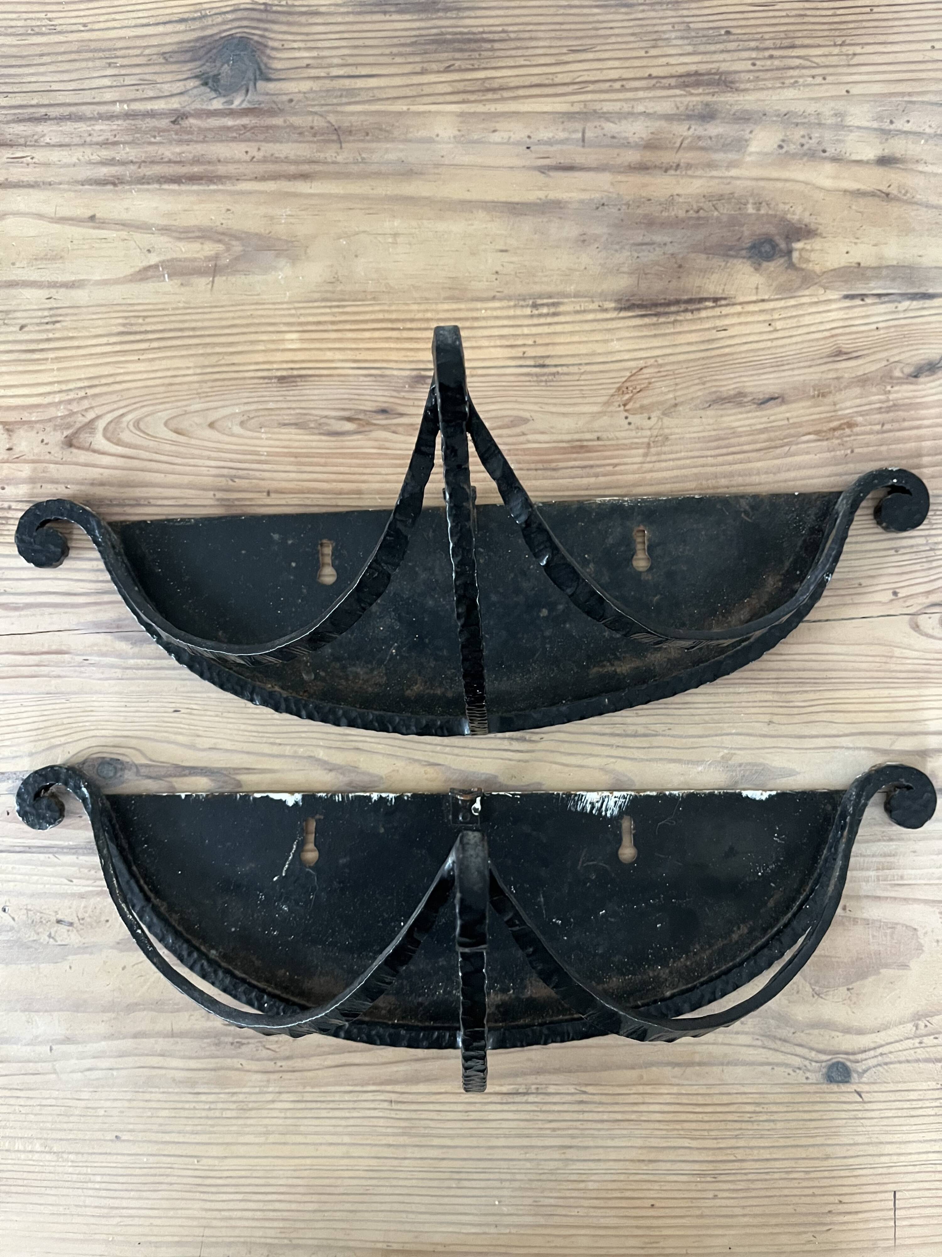 Set of two Art Nouveau wall sconces DAUM Nancy 1900-1910 40 cm