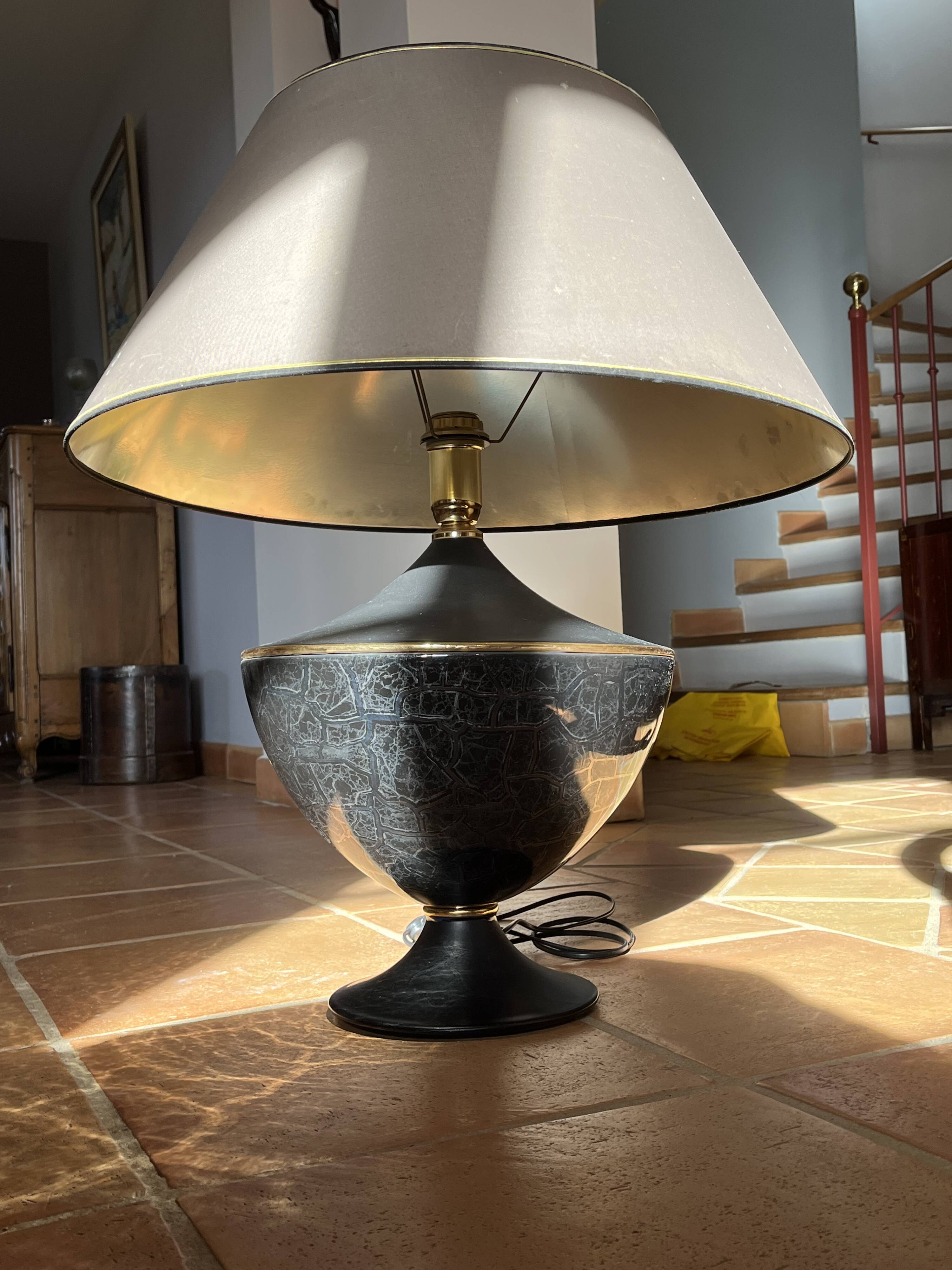 Large Bosa ceramic lamp, Italy, 1980s