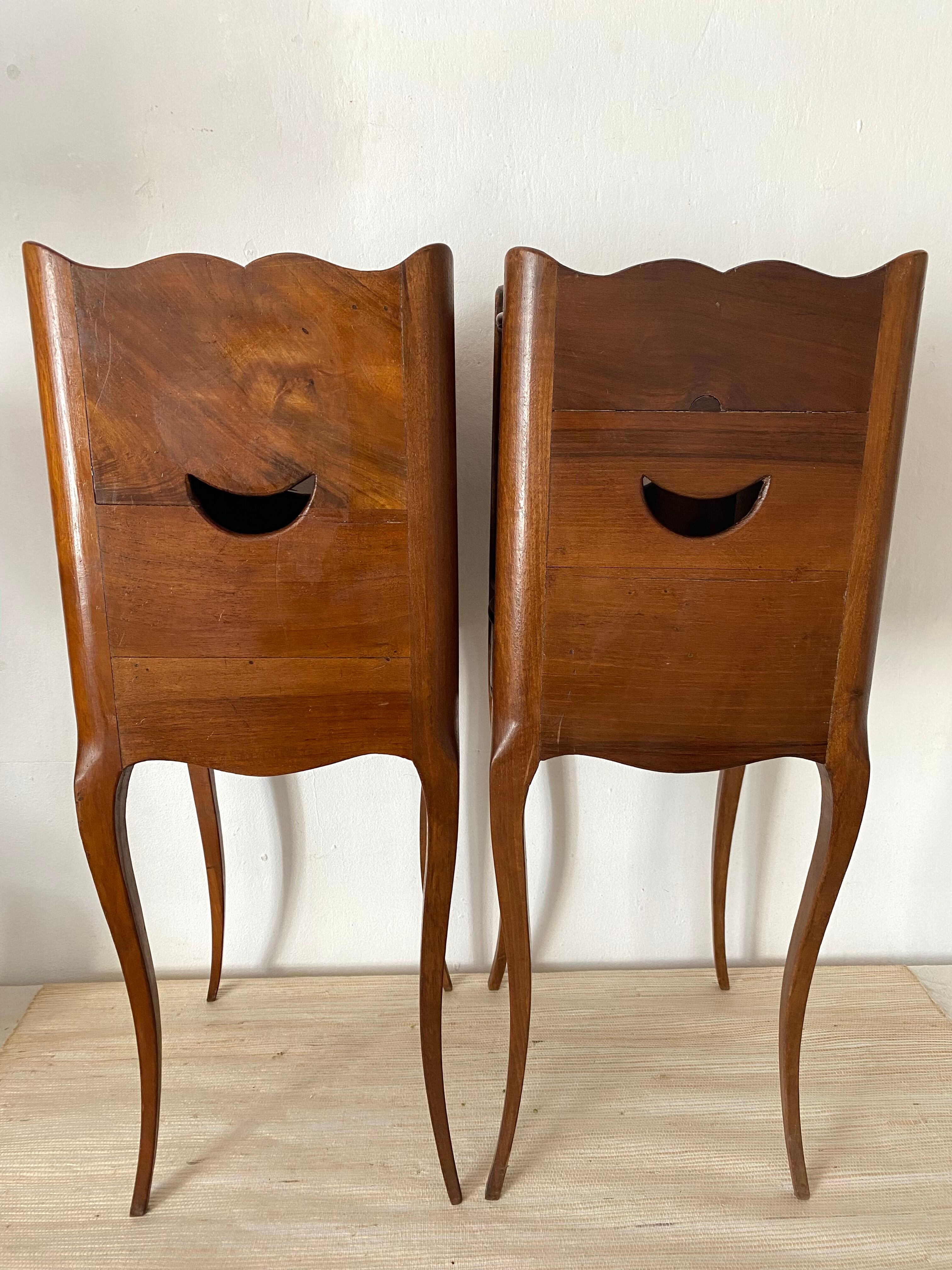 Pair of old louis XV style bedside tables