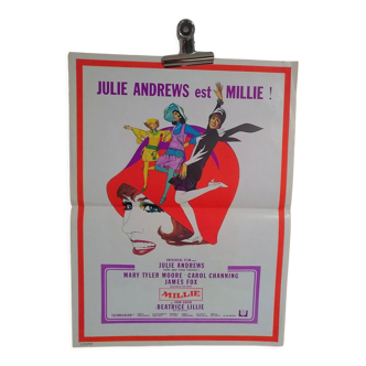 Publicité de cinéma pliée originale année 1967 Millie Julie Andrews