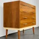 Commode vintage / Table de maquillage, années 1960, Tchécoslovaquie