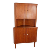 Meuble d'angle vintage danois rétro des années 1960, en teck.