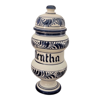 Pharmacy ceramic pot with mentha inscription