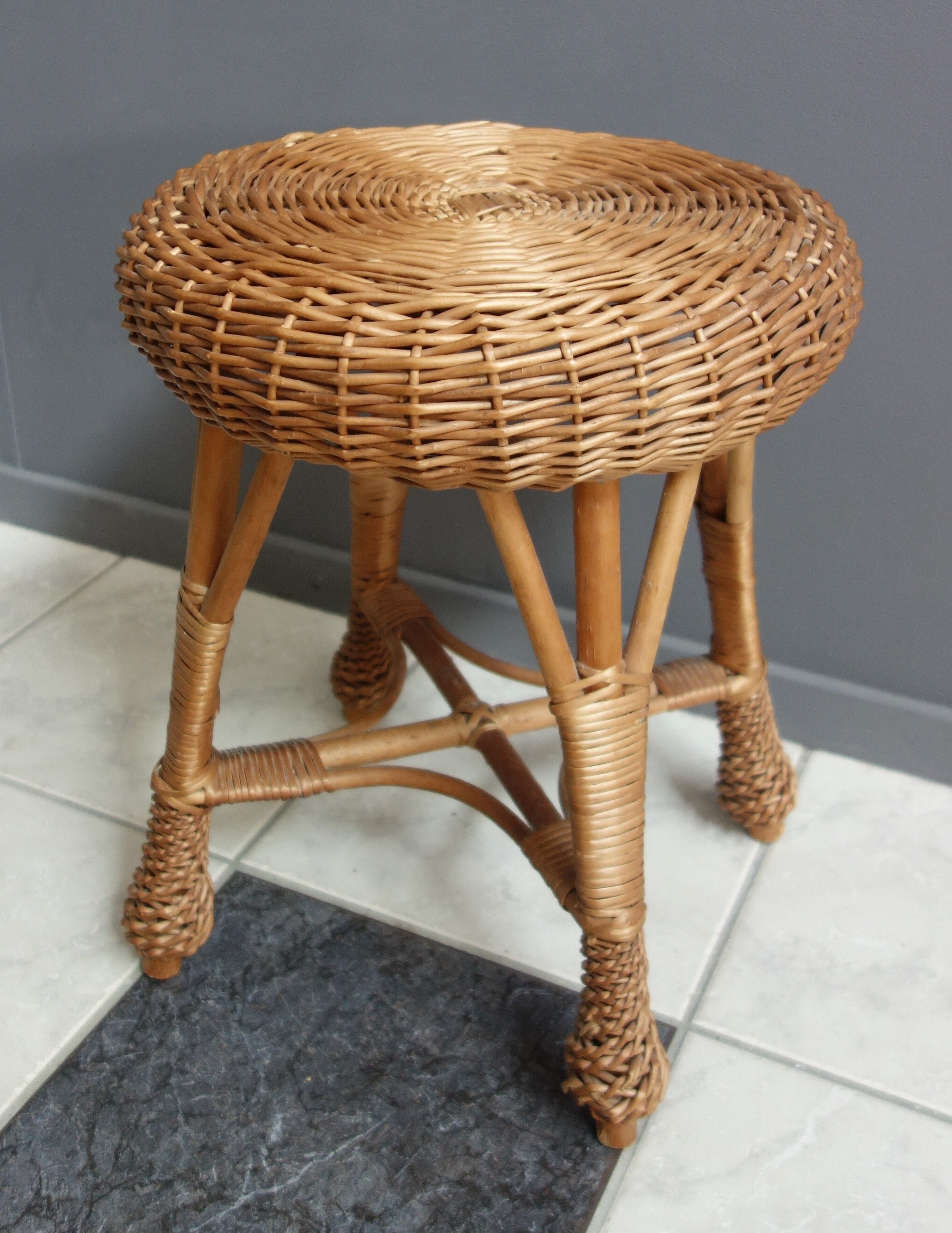 Rattan stool