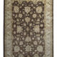 Tapis Ziegler en laine marron fait main - 167x251cm