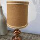Copper lamp and fabric lampshade from the 70s