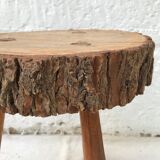 Raw wood stool