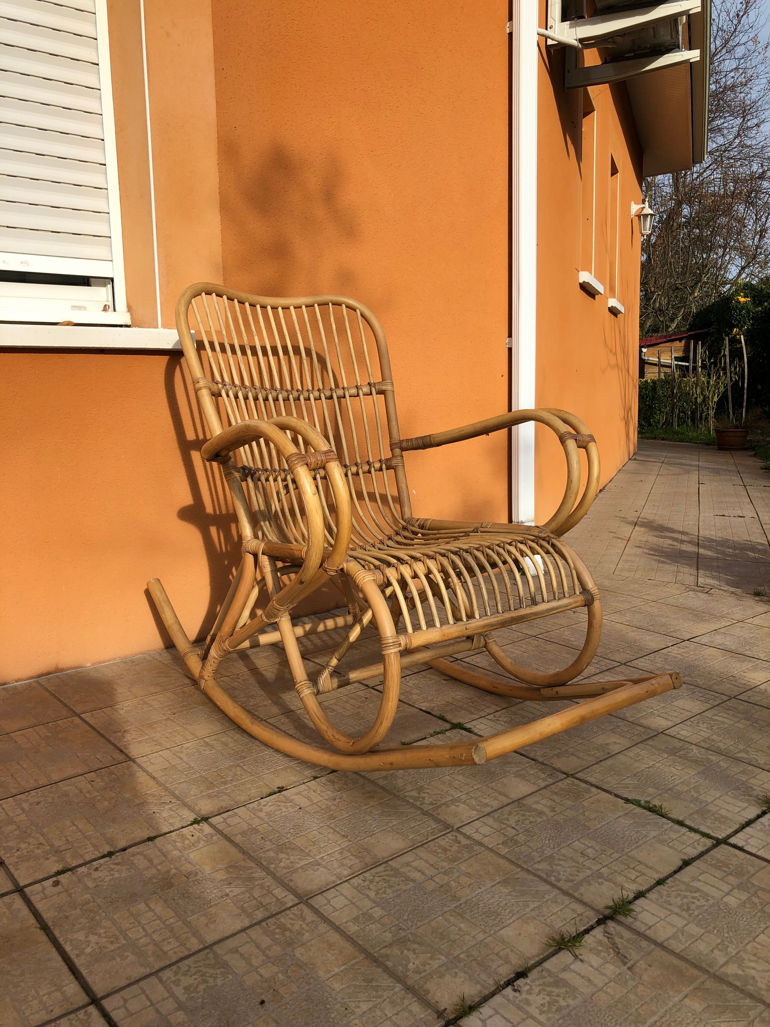 Rattan rocking chair