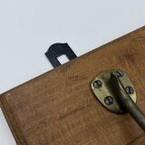 Wooden wall coat rack