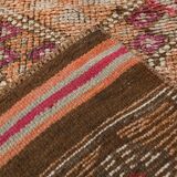 Light Orange & Red Turkish Runner Rug, 87x410Cm