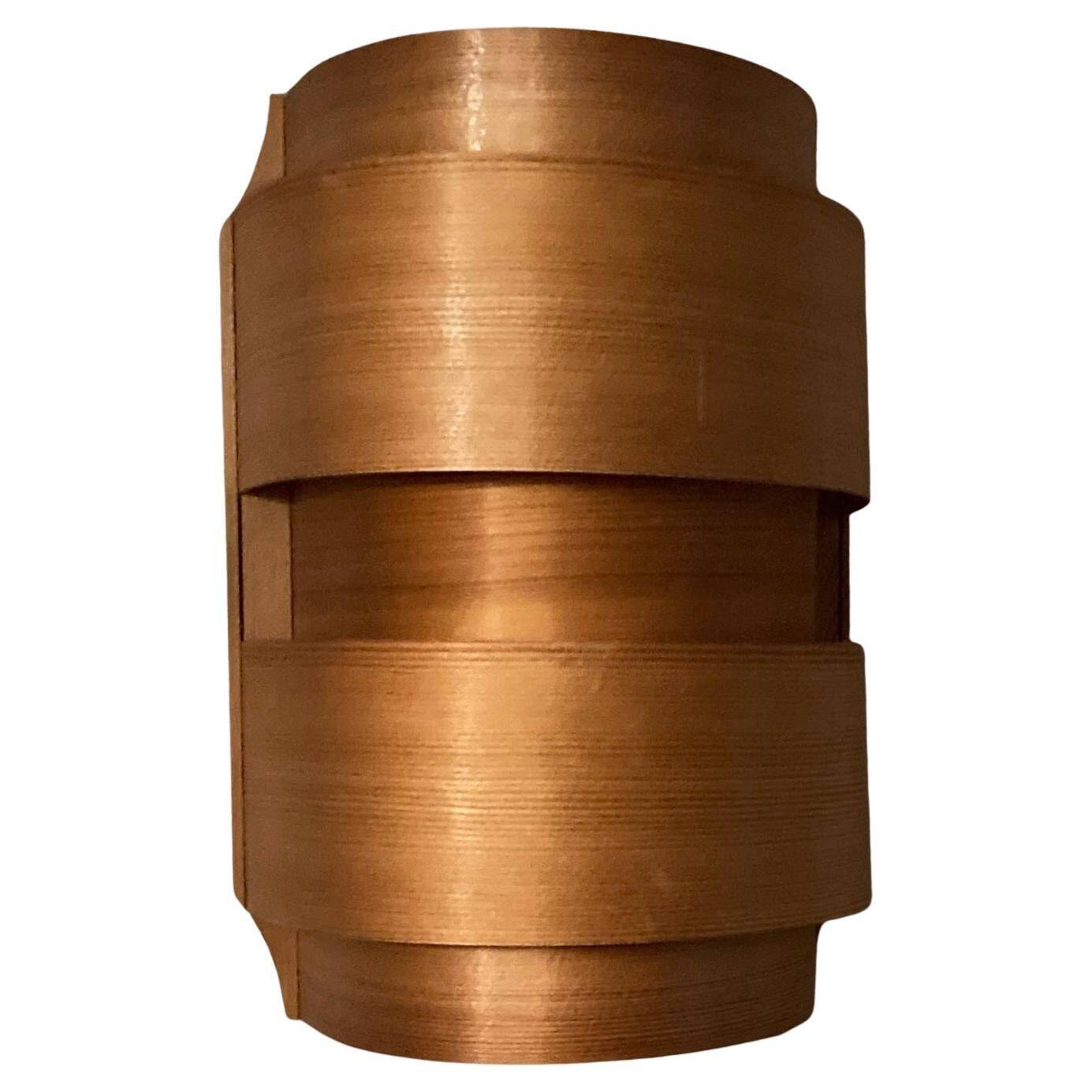 Mid-Century Modern Pine Veneer Wall Lamp by Translandia, Denmark 1960s