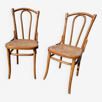 Set of 2 canning chairs Michael Thonet Model 56