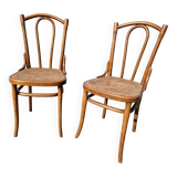 Set of 2 canning chairs Michael Thonet Model 56