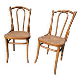 Set of 2 canning chairs Michael Thonet Model 56