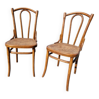 Set of 2 canning chairs Michael Thonet Model 56