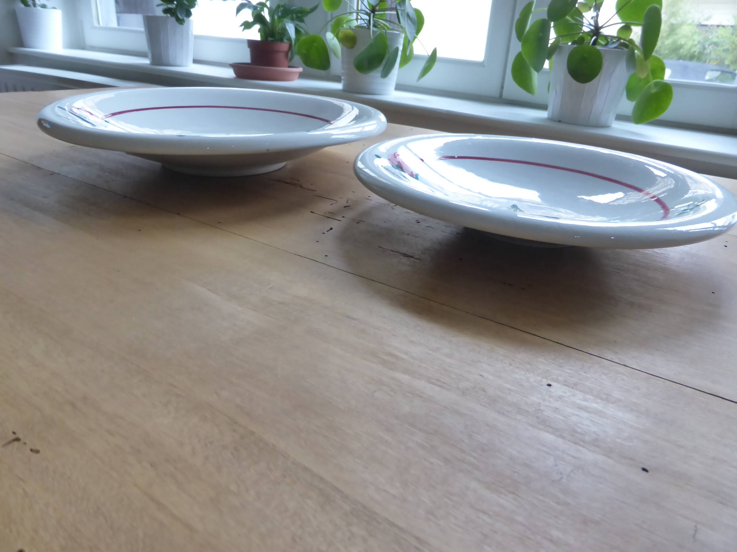 Set of 2 round calotte serving dishes Sarreguemines Monceau 200217