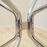 Table ronde en verre, design italien, années 80, production : Calligaris