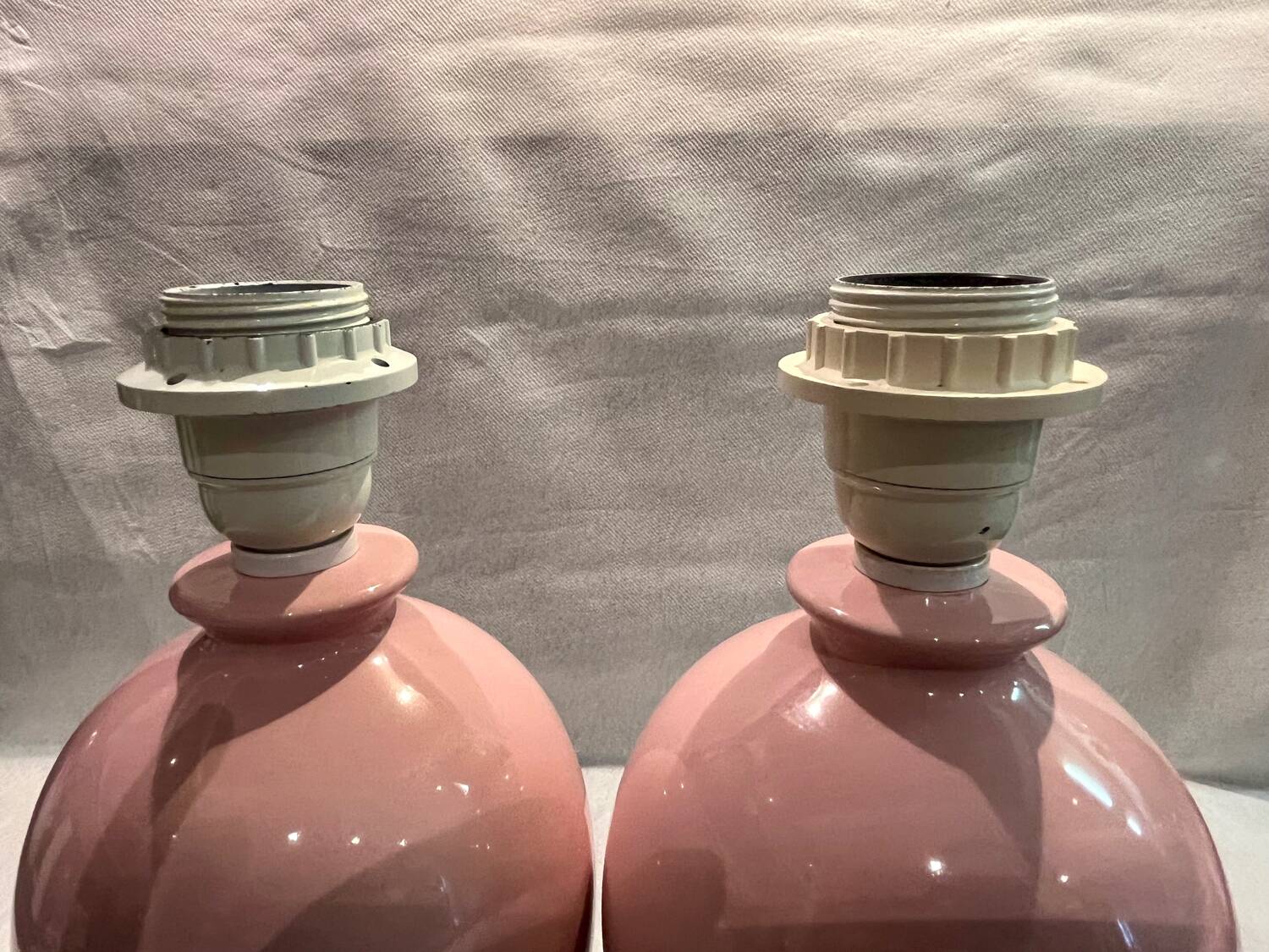 Pair of pink lamp feet