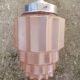 Suspension Art Deco a skyscraper arm, pink 30s