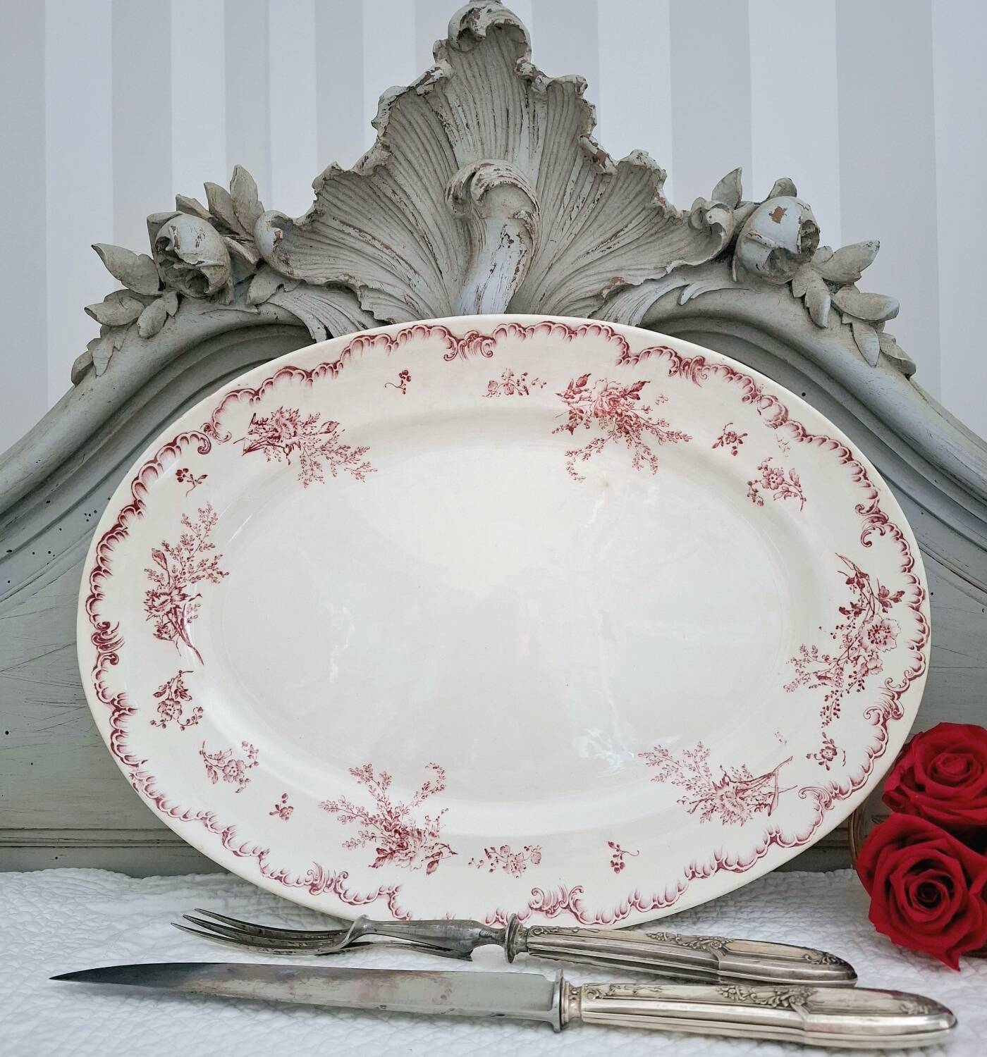 Ironstone earthenware serving dish