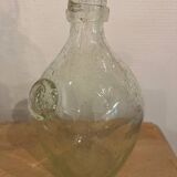 Signed Biot bubble glass bottle