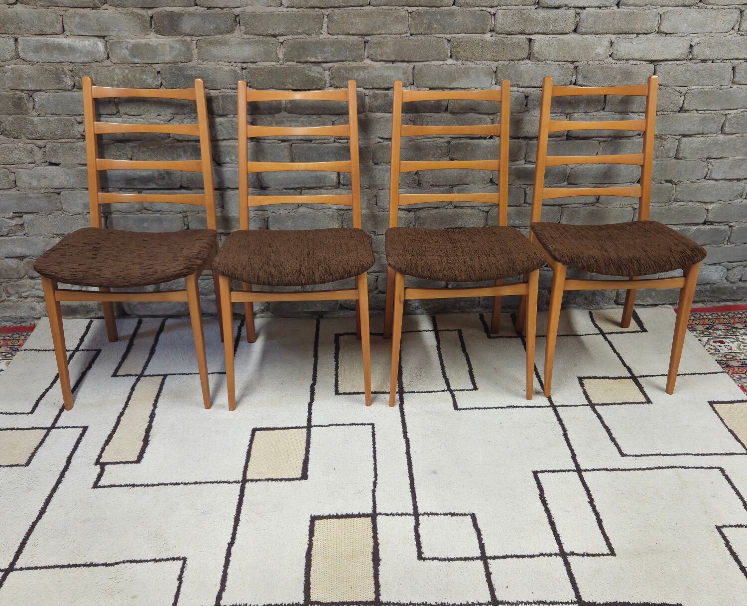 Set of 4 Scandinavian chairs from the 1960s