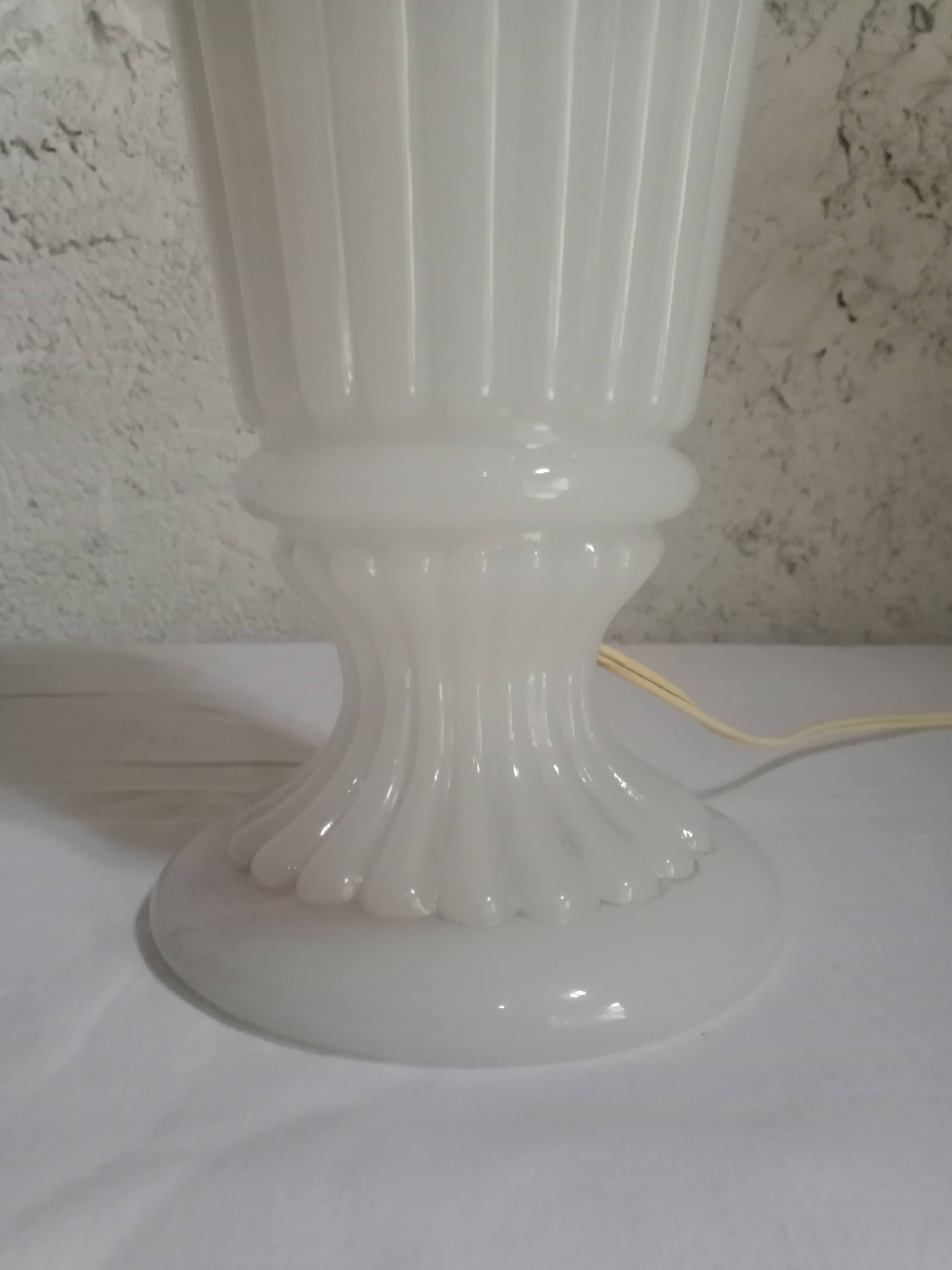 White opaline lamp base