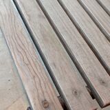 Metal and wood bench