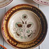 5 handmade ceramic plates Romania slavic bohemian birds table or wall