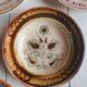 5 handmade ceramic plates Romania slavic bohemian birds table or wall