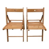 Paire de chaises pliantes