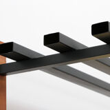Italian wall coat rack with red cats, cream and hat rack, 1960