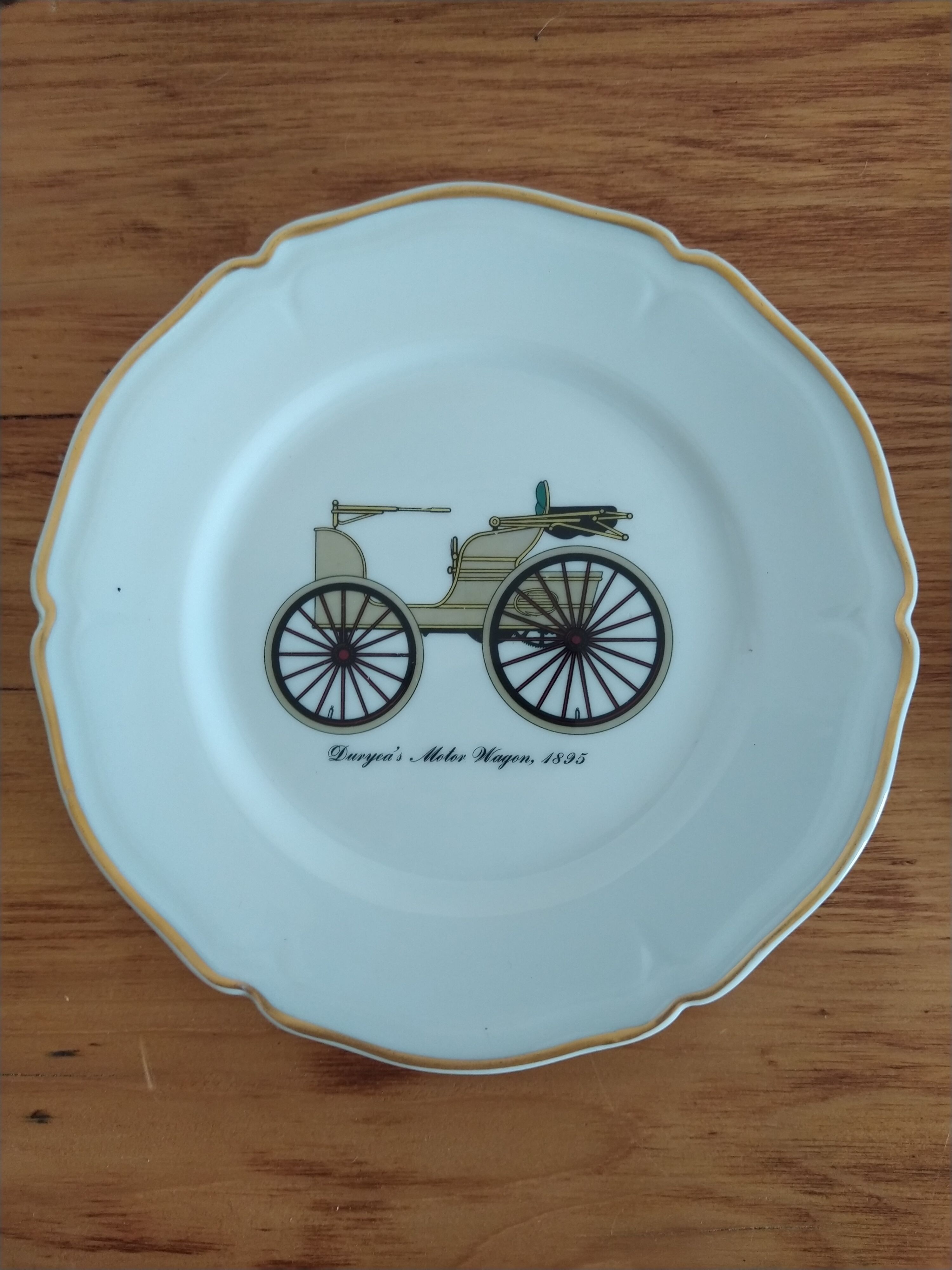 Lot 3 plates tacot vintage car porcelain