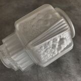 Old frosted glass lampshade suspension ceiling lamp art deco 30 cm