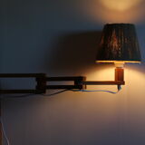 Wooden stem wall lamp
