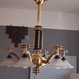 Art Deco chandelier six lights year 40