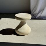 Pawn Bleach - Stool, side table, end table in solid mango wood
