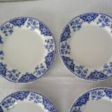 8 assiettes 160223 gien fleurs bleues 4  plates  & 4 creuses