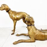 Life size brass dog sculpture, 1960s