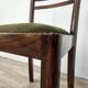 Art Decò dining chairs in walnut and fabric, 1940
