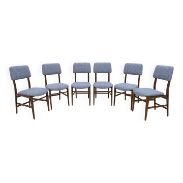 Six of Edmondo Palutari for Dassi Mid-Century Italian Teak Dining Chairs,50