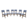 Six of Edmondo Palutari for Dassi Mid-Century Italian Teak Dining Chairs,50