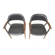 Lot de 2 chaises Mahjongg en corne de vache