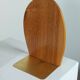 Vintage wooden and brass bookends from the 1950s, Scandinavian style.