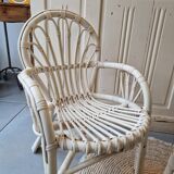 Set of 2 rattan children's chairs