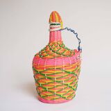 Multicolored scoubidou bottle